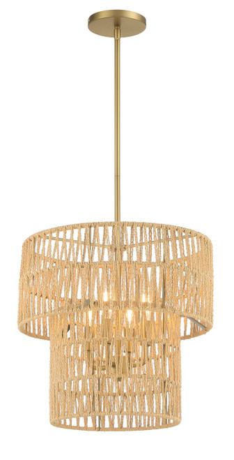 Minka-Lavery Bungalow Heaven Four Light Pendant in Soft Brass - 5044-695 Minka-Lavery Bungalow Heaven Four Light Pendant in Soft Brass - 5044-695