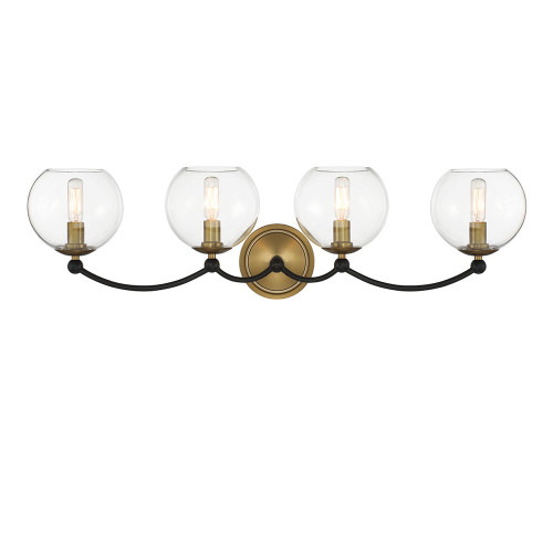 Minka-Lavery Kearney Park Four Light Bath Vanity in Coal And Soft Brass - 5064-726 Minka-Lavery Kearney Park Four Light Bath Vanity in Coal And Soft Brass - 5064-726