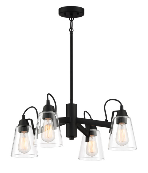 Minka-Lavery Beckonridge Four Light Chandelier in Coal - 3994-66A Minka-Lavery Beckonridge Four Light Chandelier in Coal - 3994-66A