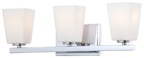 Minka-Lavery City Square Three Light Bath in Chrome - 6543-77 Minka-Lavery City Square Three Light Bath in Chrome - 6543-77