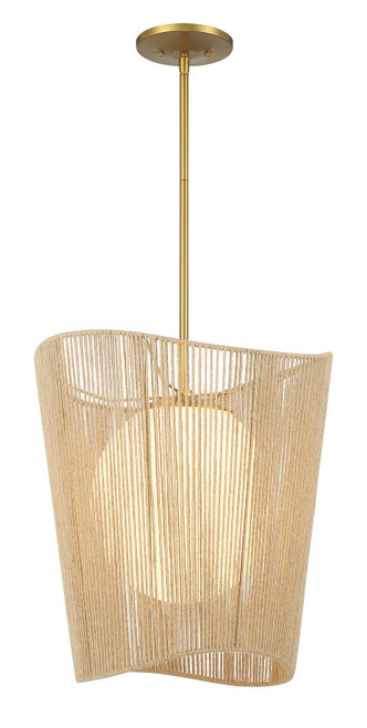 Minka-Lavery Key Largo One Light Pendant in Soft Brass - 6575-695 Minka-Lavery Key Largo One Light Pendant in Soft Brass - 6575-695