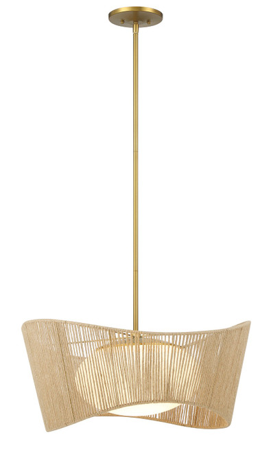 Minka-Lavery Key Largo One Light Pendant in Soft Brass - 6576-695 Minka-Lavery Key Largo One Light Pendant in Soft Brass - 6576-695