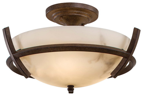 Minka-Lavery Calavera Three Light Semi Flush Mount in Nutmeg - 687-14 Minka-Lavery Calavera Three Light Semi Flush Mount in Nutmeg - 687-14