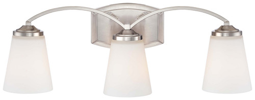Minka-Lavery Overland Park Three Light Bath in Brushed Nickel - 6963-84