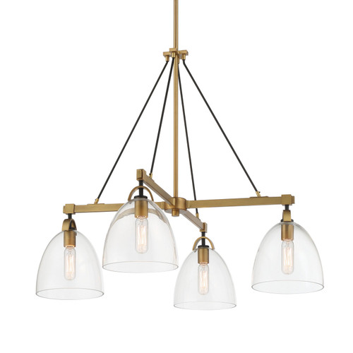 Minka-Lavery Sommersby Four Light Chandelier in Legacy Brass & Matte Coal - 5714-876 Minka-Lavery Sommersby Four Light Chandelier in Legacy Brass & Matte Coal - 5714-876