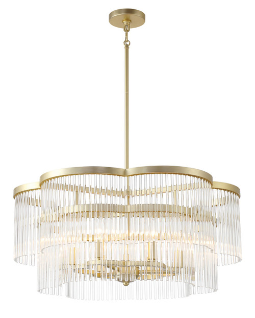 Minka-Lavery Azura Six Light Pendant in Heirloom Brass - 5455-856 Minka-Lavery Azura Six Light Pendant in Heirloom Brass - 5455-856