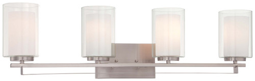Minka-Lavery Parsons Studio Four Light Bath Bar in Brushed Nickel - 6104-84 Minka-Lavery Parsons Studio Four Light Bath Bar in Brushed Nickel - 6104-84