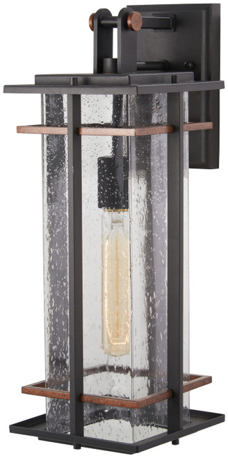 Minka-Lavery San Marcos One Light Outdoor Wall Mount in Coal W/Antique Copper Accents - 72493-68