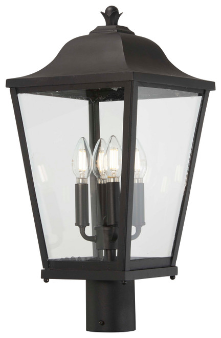 Minka-Lavery Savannah Four Light Outdoor Post Mount in Sand Coal - 73285-66 Minka-Lavery Savannah Four Light Outdoor Post Mount in Sand Coal - 73285-66