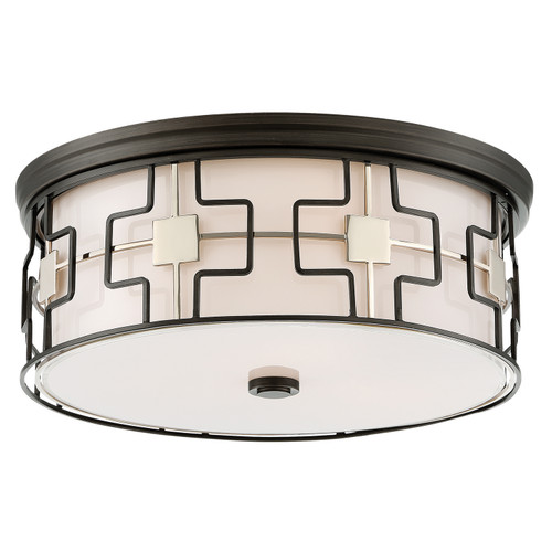 Minka-Lavery LED Flush Mount in Dark Gray W/Polished Nickel - 846-105-L Minka-Lavery LED Flush Mount in Dark Gray W/Polished Nickel - 846-105-L