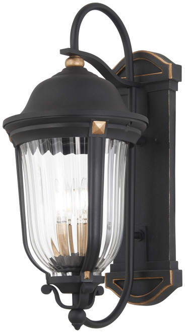 Minka-Lavery Peale Street Four Light Outdoor Wall Mount in Sand Coal And Vermeil Gold - 73234-738 Minka-Lavery Peale Street Four Light Outdoor Wall Mount in Sand Coal And Vermeil Gold - 73234-738