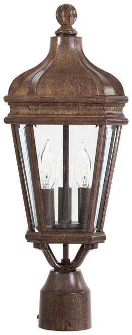 Minka-Lavery Harrison Three Light Post Mount in Vintage Rust - 8695-61