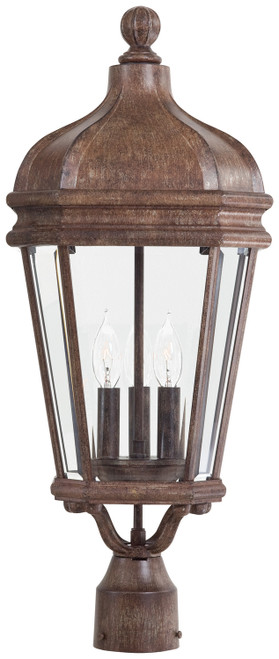 Minka-Lavery Harrison Three Light Post Mount in Vintage Rust - 8696-61 Minka-Lavery Harrison Three Light Post Mount in Vintage Rust - 8696-61