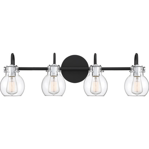 Quoizel Andrews Four Light Bath Fixture in Earth Black - ANW8604EK Quoizel Andrews Four Light Bath Fixture in Earth Black - ANW8604EK