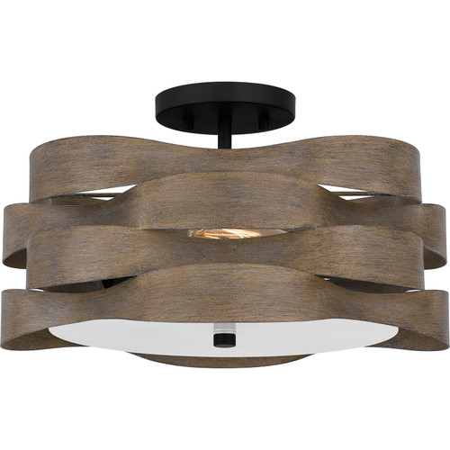 Quoizel Appleton Two Light Semi Flush Mount in Matte Black - APL1716MBK Quoizel Appleton Two Light Semi Flush Mount in Matte Black - APL1716MBK