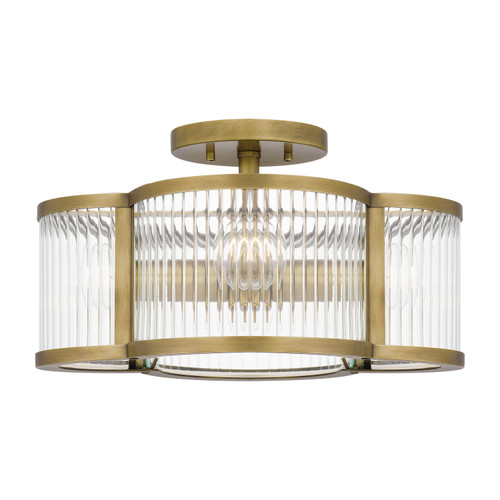 Quoizel Aster Four Light Semi-Flush Mount in Weathered Brass - ASR1715WS Quoizel Aster Four Light Semi-Flush Mount in Weathered Brass - ASR1715WS