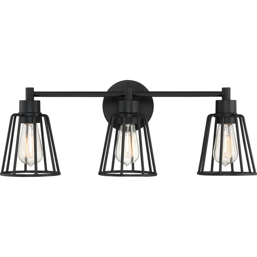 Quoizel Atticus Three Light Bath Fixture in Earth Black - ATT8603EK Quoizel Atticus Three Light Bath Fixture in Earth Black - ATT8603EK