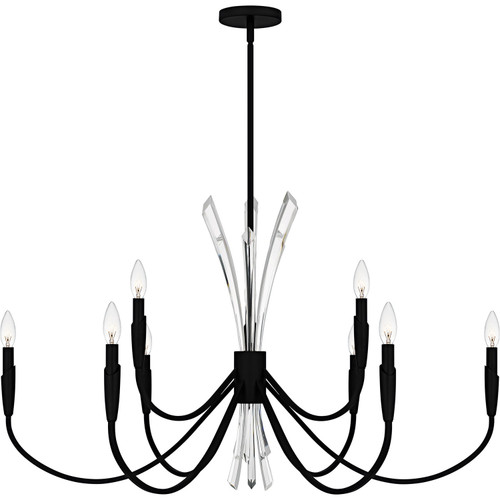 Quoizel Cecily Nine Light Chandelier in Matte Black - CCY5040MBK Quoizel Cecily Nine Light Chandelier in Matte Black - CCY5040MBK
