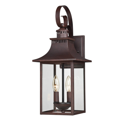 Quoizel Chancellor Two Light Outdoor Wall Lantern in Copper Bronze - CCR8408CU Quoizel Chancellor Two Light Outdoor Wall Lantern in Copper Bronze - CCR8408CU