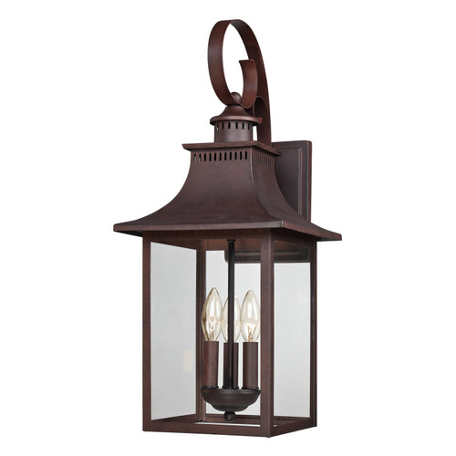 Quoizel Chancellor Three Light Outdoor Wall Lantern in Copper Bronze - CCR8410CU Quoizel Chancellor Three Light Outdoor Wall Lantern in Copper Bronze - CCR8410CU