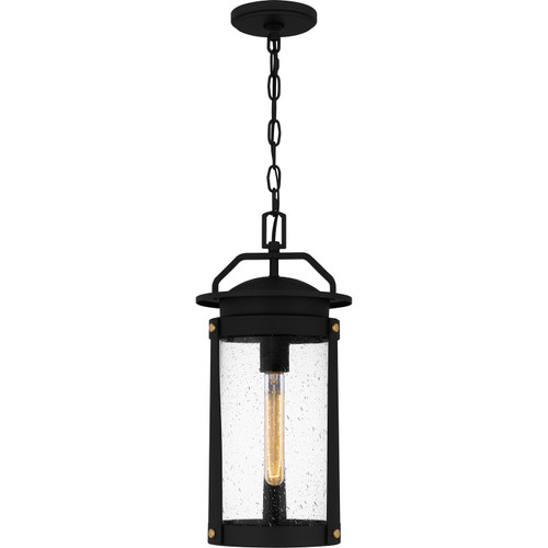 Quoizel Clifton One Light Outdoor Hanging Lantern in Earth Black - CLI1909EK Quoizel Clifton One Light Outdoor Hanging Lantern in Earth Black - CLI1909EK
