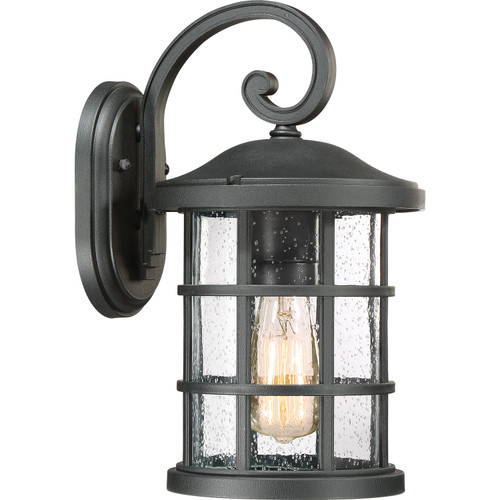 Quoizel Crusade One Light Outdoor Wall Lantern in Earth Black - CSE8408EK Quoizel Crusade One Light Outdoor Wall Lantern in Earth Black - CSE8408EK
