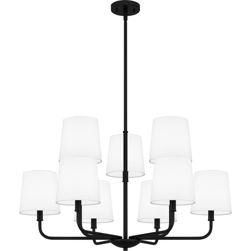 Quoizel Gallagher Nine Light Chandelier in Matte Black - GGR5032MBK Quoizel Gallagher Nine Light Chandelier in Matte Black - GGR5032MBK