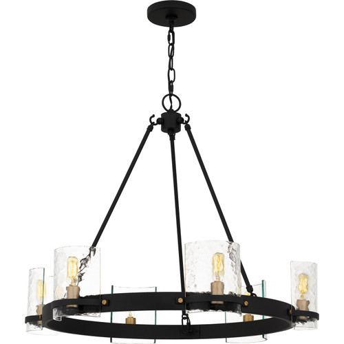 Quoizel Gloucester Six Light Chandelier in Matte Black - GLC5028MBK Quoizel Gloucester Six Light Chandelier in Matte Black - GLC5028MBK