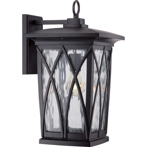 Quoizel Grover One Light Outdoor Wall Lantern in Mystic Black - GVR8410K Quoizel Grover One Light Outdoor Wall Lantern in Mystic Black - GVR8410K