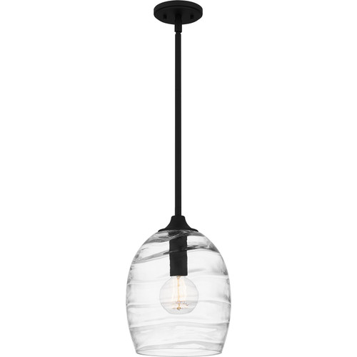 Quoizel Lucy One Light Pendant in Matte Black - LCY1810MBK