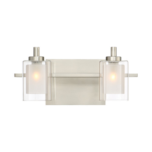Quoizel Kolt Two Light Bath Fixture in Brushed Nickel - KLT8602BNLED Quoizel Kolt Two Light Bath Fixture in Brushed Nickel - KLT8602BNLED