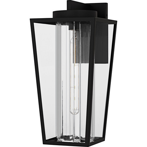 Quoizel Jett One Light Outdoor Wall Lantern in Matte Black - JET8409MBK Quoizel Jett One Light Outdoor Wall Lantern in Matte Black - JET8409MBK