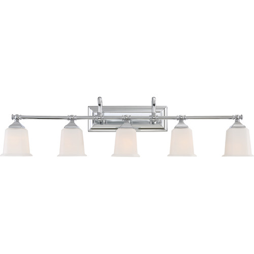 Quoizel Nicholas Five Light Bath Fixture in Polished Chrome - NL8605C Quoizel Nicholas Five Light Bath Fixture in Polished Chrome - NL8605C