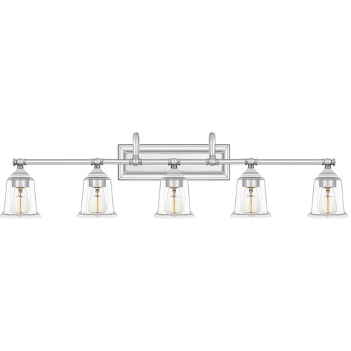 Quoizel Nicholas Five Light Bath Fixture in Polished Chrome - NLC8605C Quoizel Nicholas Five Light Bath Fixture in Polished Chrome - NLC8605C