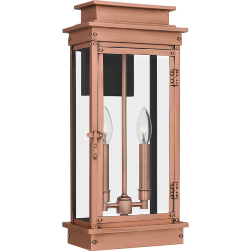 Quoizel Noelle Two Light Outdoor Wall Mount in Aged Copper - NOE8409AC Quoizel Noelle Two Light Outdoor Wall Mount in Aged Copper - NOE8409AC