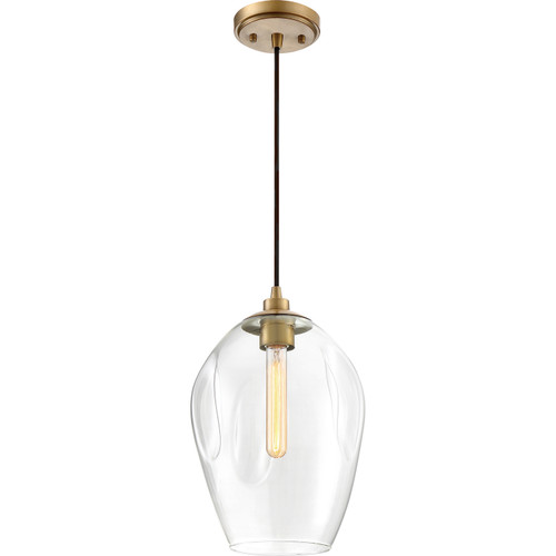Quoizel Nostalgia One Light Mini Pendant in Weathered Brass - NGA1510WS Quoizel Nostalgia One Light Mini Pendant in Weathered Brass - NGA1510WS