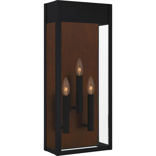 Quoizel Maren Three Light Outdoor Wall Mount in Matte Black - MAE8410MBK