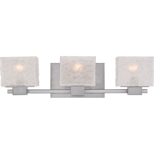 Quoizel Melody Three Light Bath Fixture in Brushed Nickel - MLD8603BN Quoizel Melody Three Light Bath Fixture in Brushed Nickel - MLD8603BN