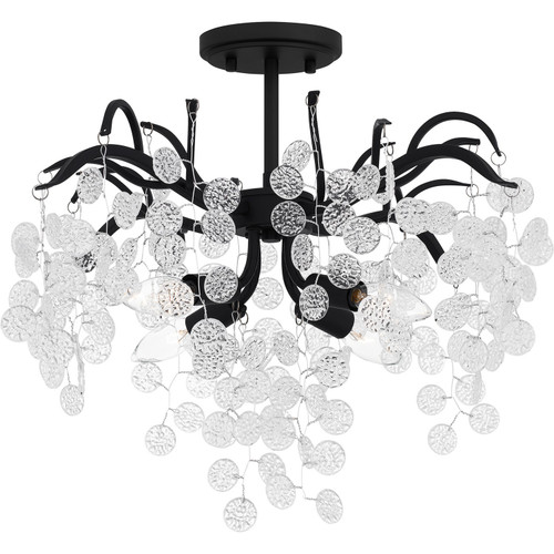 Quoizel Maple Four Light Semi Flush Mount in Earth Black - MAP1720EK Quoizel Maple Four Light Semi Flush Mount in Earth Black - MAP1720EK