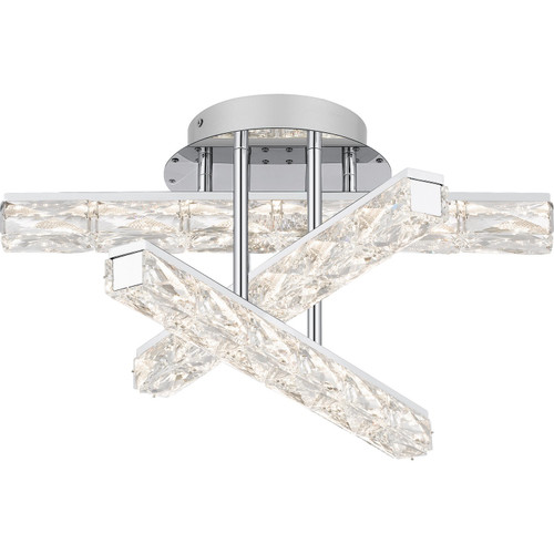 Quoizel Comet LED Semi Flush Mount in Polished Chrome - PCCME1718C Quoizel Comet LED Semi Flush Mount in Polished Chrome - PCCME1718C