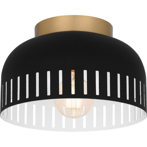 Quoizel Quoizel Flush Mount One Light Flush Mount in Matte Black - QFL6208MBK Quoizel Quoizel Flush Mount One Light Flush Mount in Matte Black - QFL6208MBK