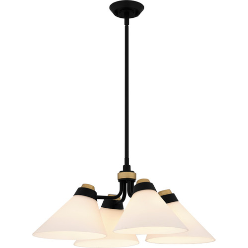 Quoizel Quoizel Pendant Four Light Pendant in Matte Black - QP6218MBK Quoizel Quoizel Pendant Four Light Pendant in Matte Black - QP6218MBK