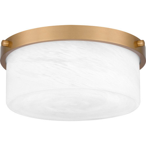 Quoizel Quoizel Flush Mount Two Light Flush Mount in Aged Brass - QFL5590AB Quoizel Quoizel Flush Mount Two Light Flush Mount in Aged Brass - QFL5590AB