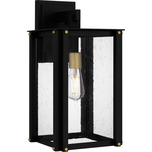 Quoizel Robbins One Light Outdoor Wall Mount in Matte Black - ROB8409MBK Quoizel Robbins One Light Outdoor Wall Mount in Matte Black - ROB8409MBK
