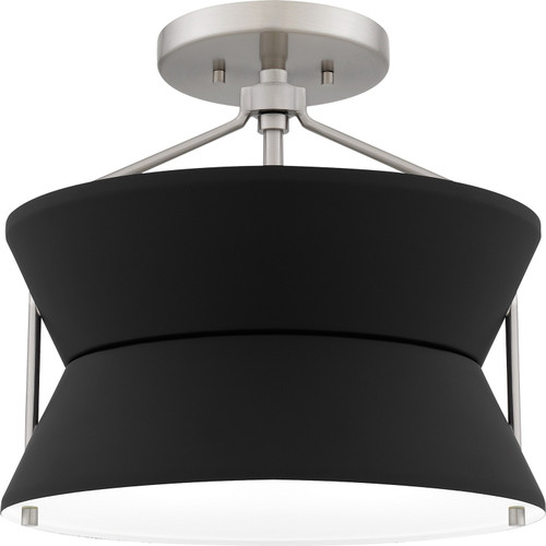 Quoizel Quoizel Semi-Flush Mount Two Light Semi Flush Mount in Brushed Nickel - QSF6166BN Quoizel Quoizel Semi-Flush Mount Two Light Semi Flush Mount in Brushed Nickel - QSF6166BN