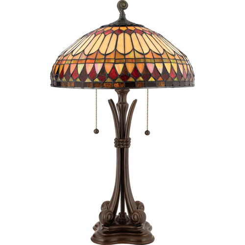 Quoizel West End Two Light Table Lamp in Brushed Bullion - TF6660BB