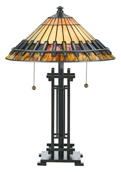 Quoizel Chastain Two Light Table Lamp in Bronze Patina - TF489T