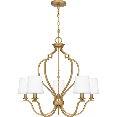 Quoizel Wilkins Five Light Chandelier in Brushed Weathered Brass - WIL5027BWS Quoizel Wilkins Five Light Chandelier in Brushed Weathered Brass - WIL5027BWS