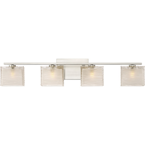 Quoizel Westcap Four Light Bath Fixture in Brushed Nickel - WCP8604BN Quoizel Westcap Four Light Bath Fixture in Brushed Nickel - WCP8604BN