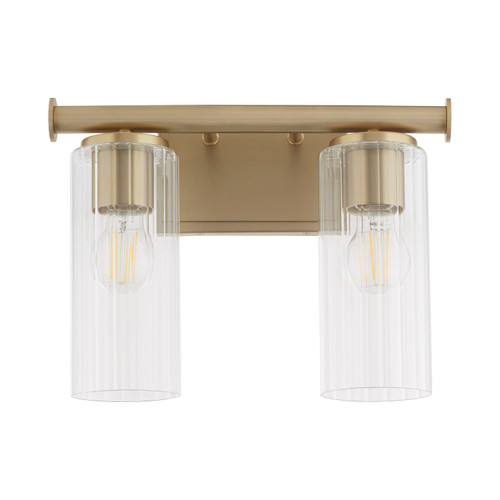 Quorum Mercier Two Light Vanity in Aged Brass - 541-2-80 Quorum Mercier Two Light Vanity in Aged Brass - 541-2-80